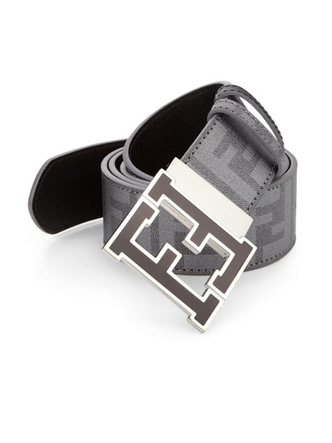 fendi mens belt black|fendi men's reversible belt.